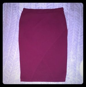 NWOT Burgundy Pencil Skirt